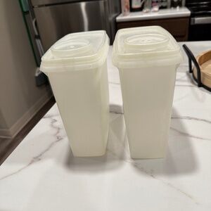 Two Vintage Tupperware Cereal Storage Keeper. 469-5/499-4